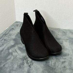 ALEGRIA Nadya Black Fleece Bootie Ankle Boot Size 37 (6.5-7 US) Pull On